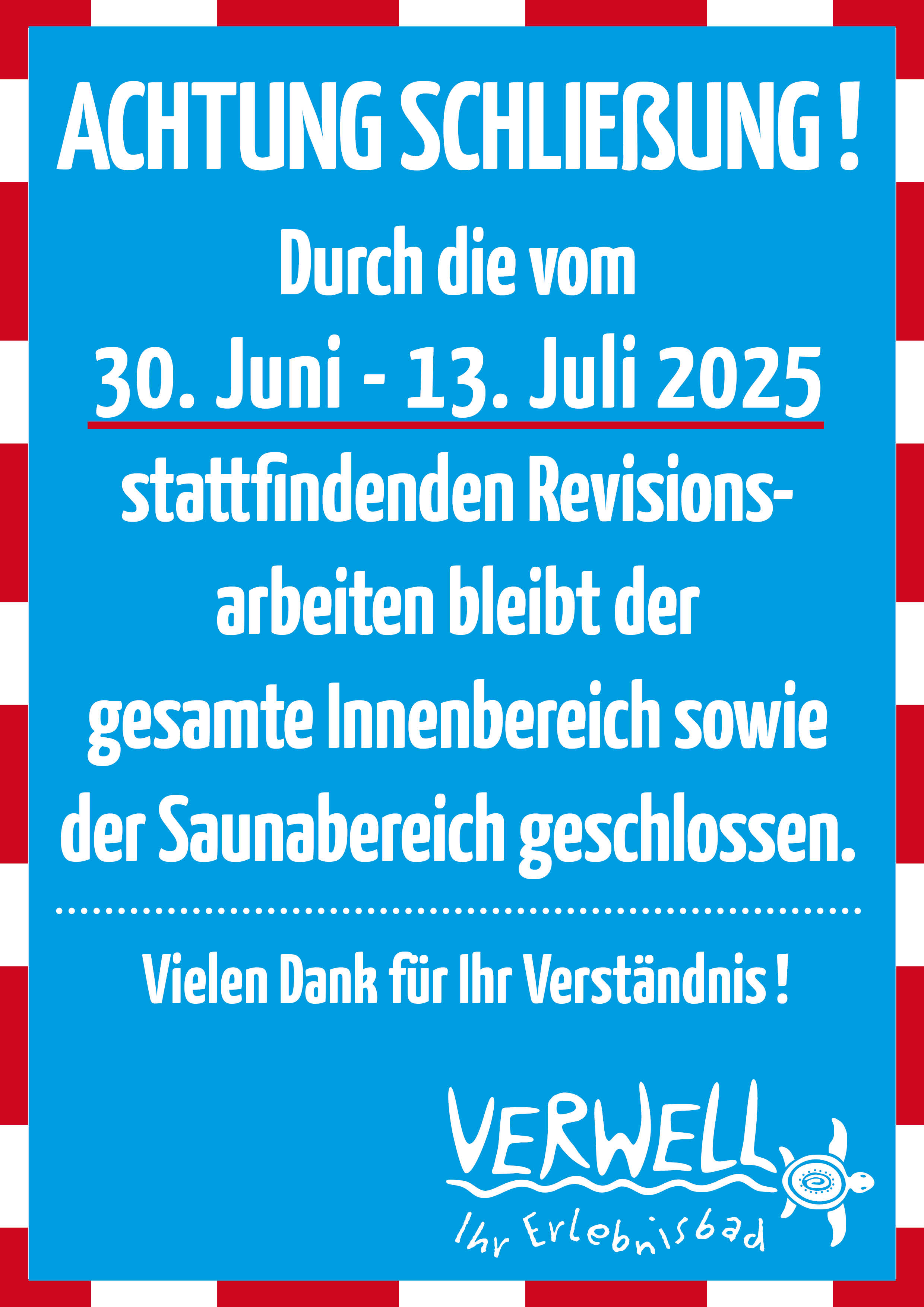 Aushang Revisionsarbeiten 2025 hochkant