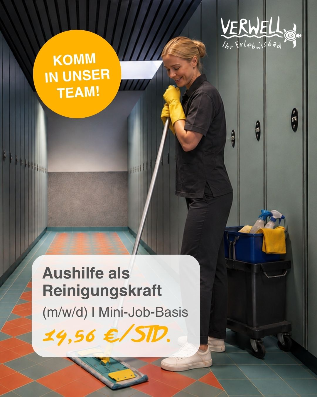 Aushilfe als Reinigungskraft kleiner