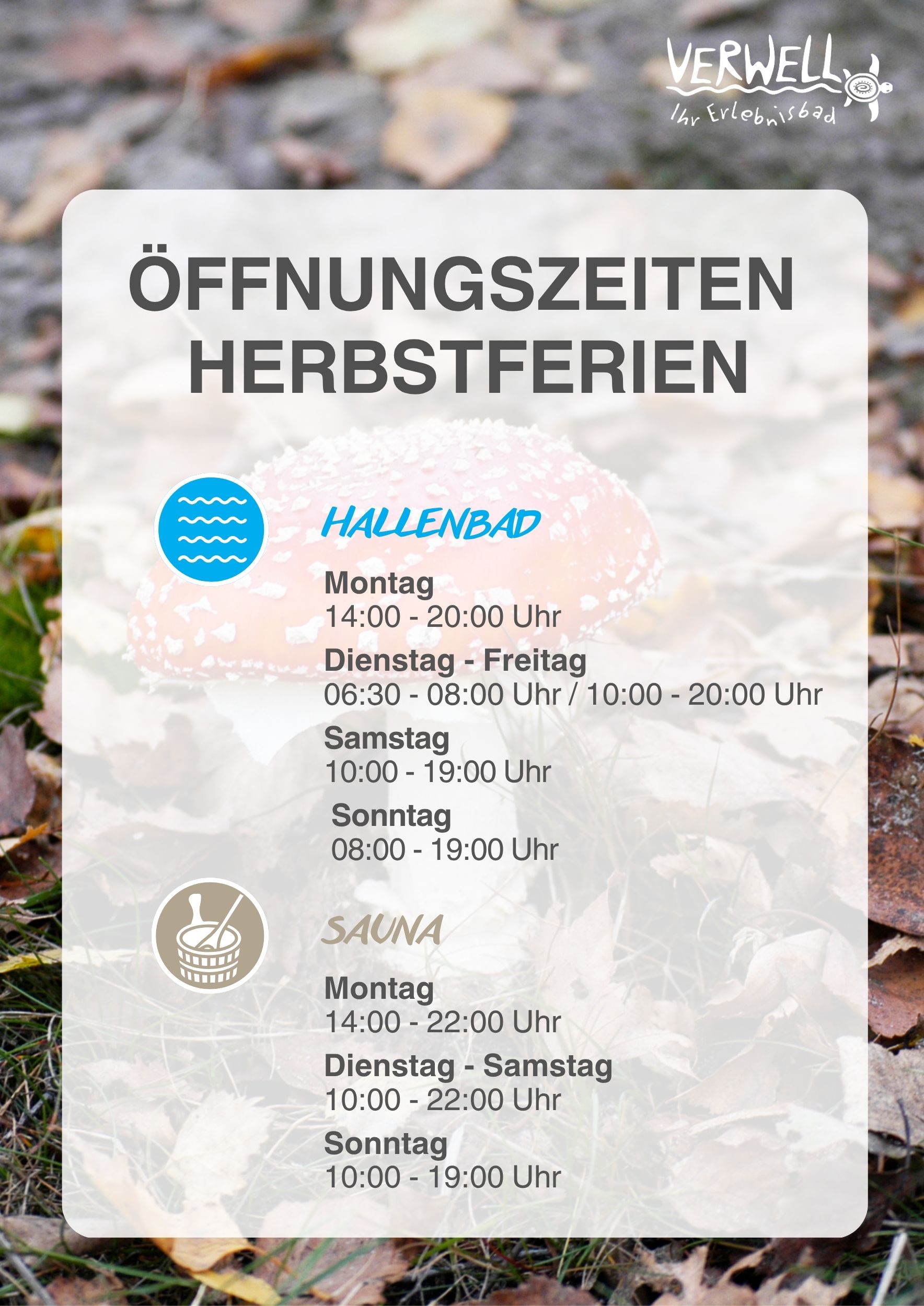 Ferienöffnungszeiten Herbst HP