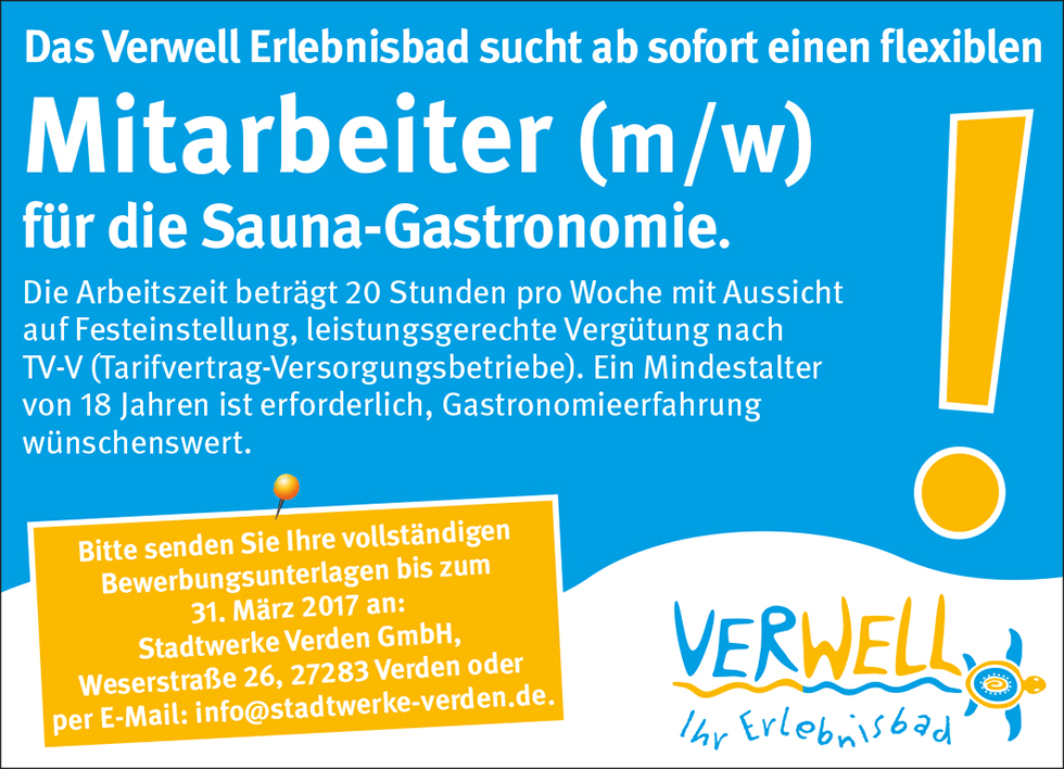 Servicekraft 20 Stunden Gastronomie März 2017 2