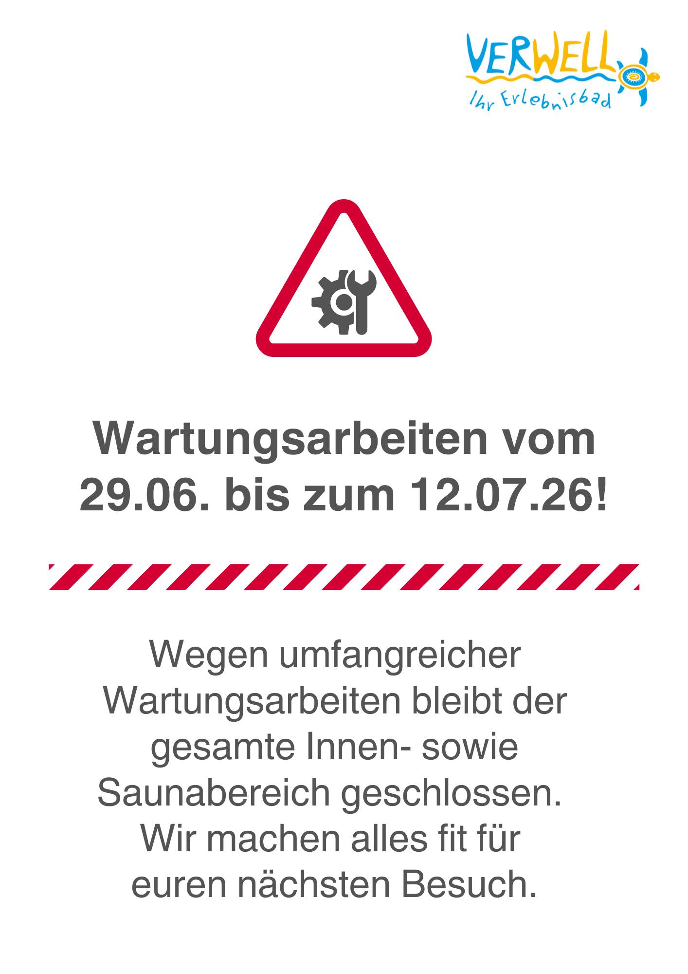WartungsarbeitenRevisionsarbeiten Allgemeine Info mit Datum